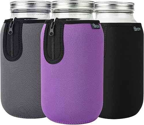 Beautyflier Tarros Mason de boca ancha de 64 onzas, frasco grande de 64 onzas, aisladores de boca ancha, tarros de medio galón, frasco de disponible en Yaxa Peru