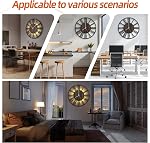 LEIKE Grandes horloges murales avec la batterie de lumière de nuit actionnée,Silent non ticking,Rustique moderne grand bois horloge pour salon, chambre,Cuisine,Farmhouse,Bureau,Maison Decor-20 Inch (numéros romains)