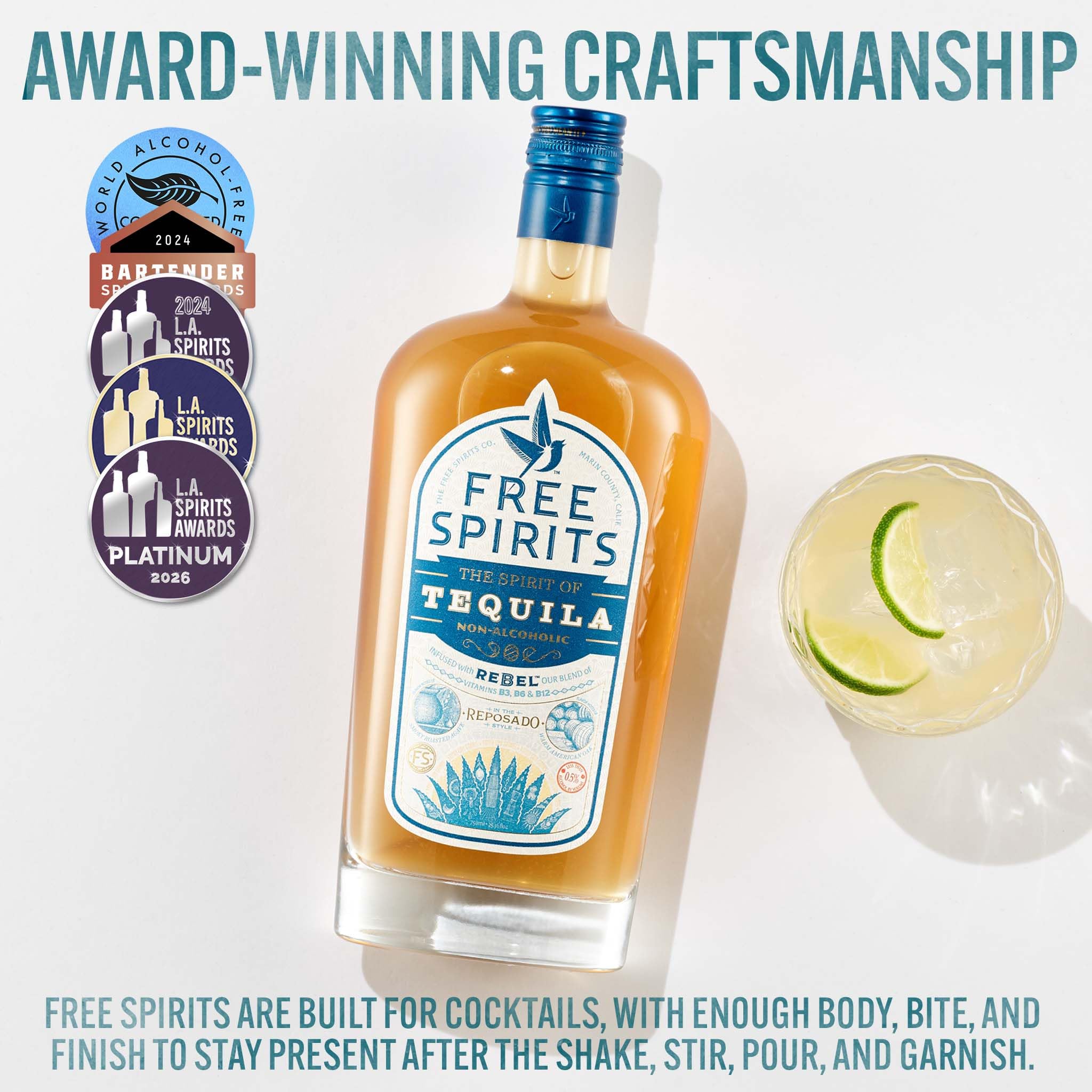 Amazon.com: Free Spirits Zero Proof Tequila Alternative, Award