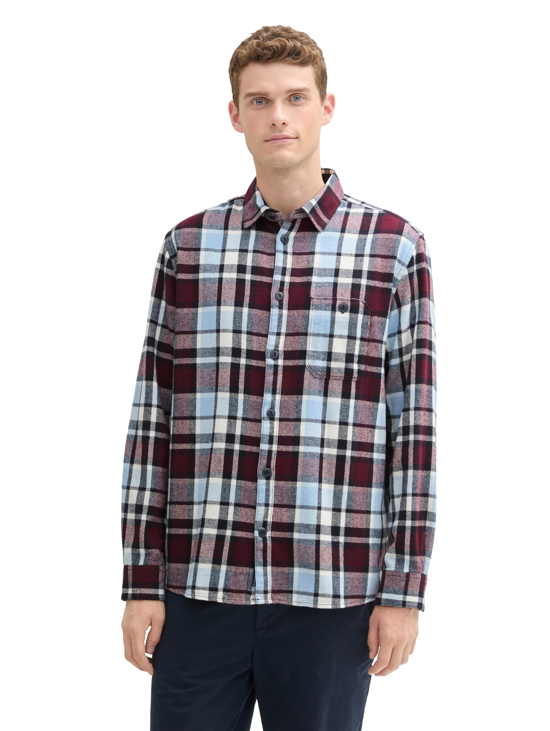 TOM TAILOR Herren 1042641 Comfort Fit Hemd mit Karomuster