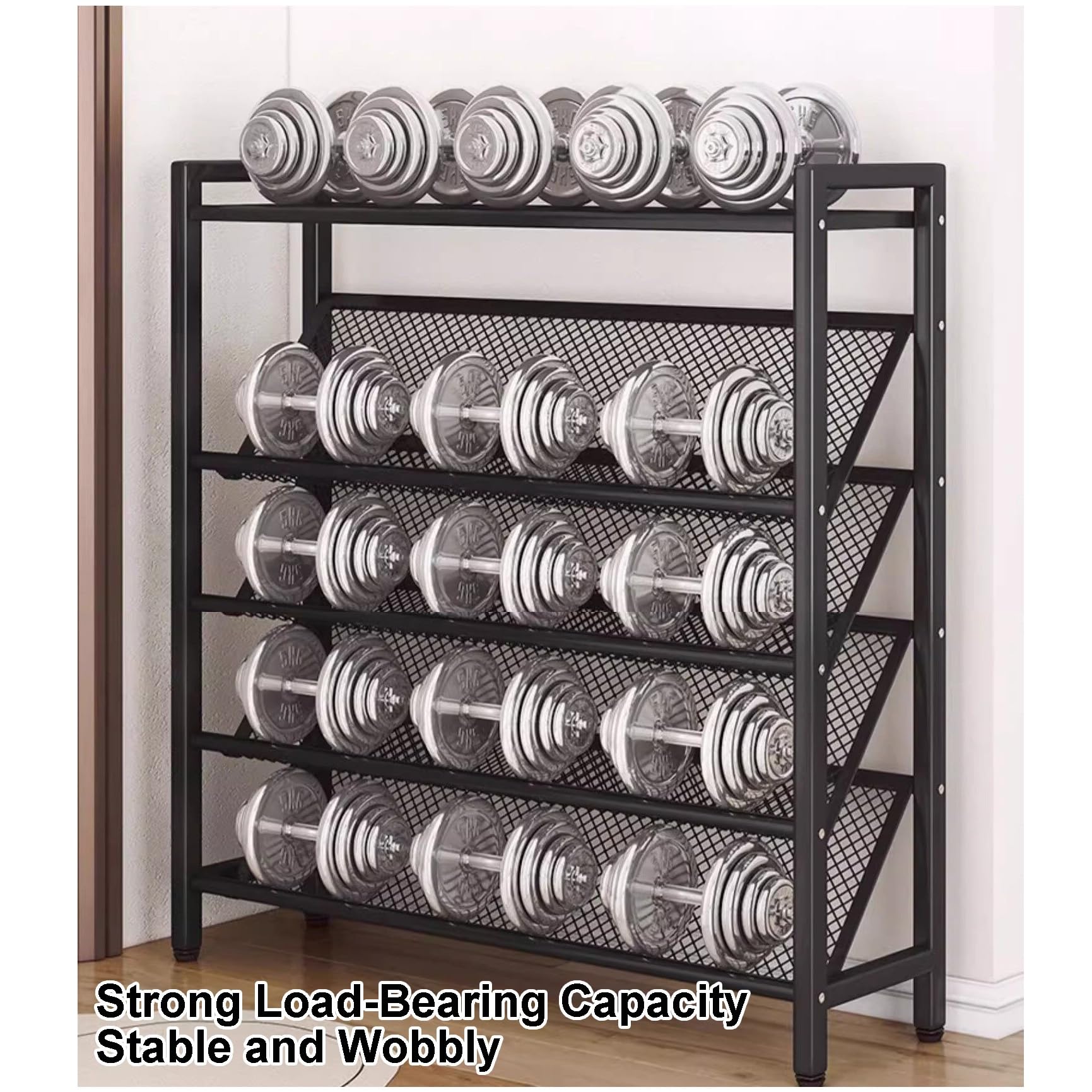 Zajmujący mało miejsca metalowy stojak na buty z nachylonymi półkami siatkowymi przy wejściu czarny (50 x 19 x 114 cm) – idealny do małych przestrzeni stylowe rozwiązanie do przechowywania