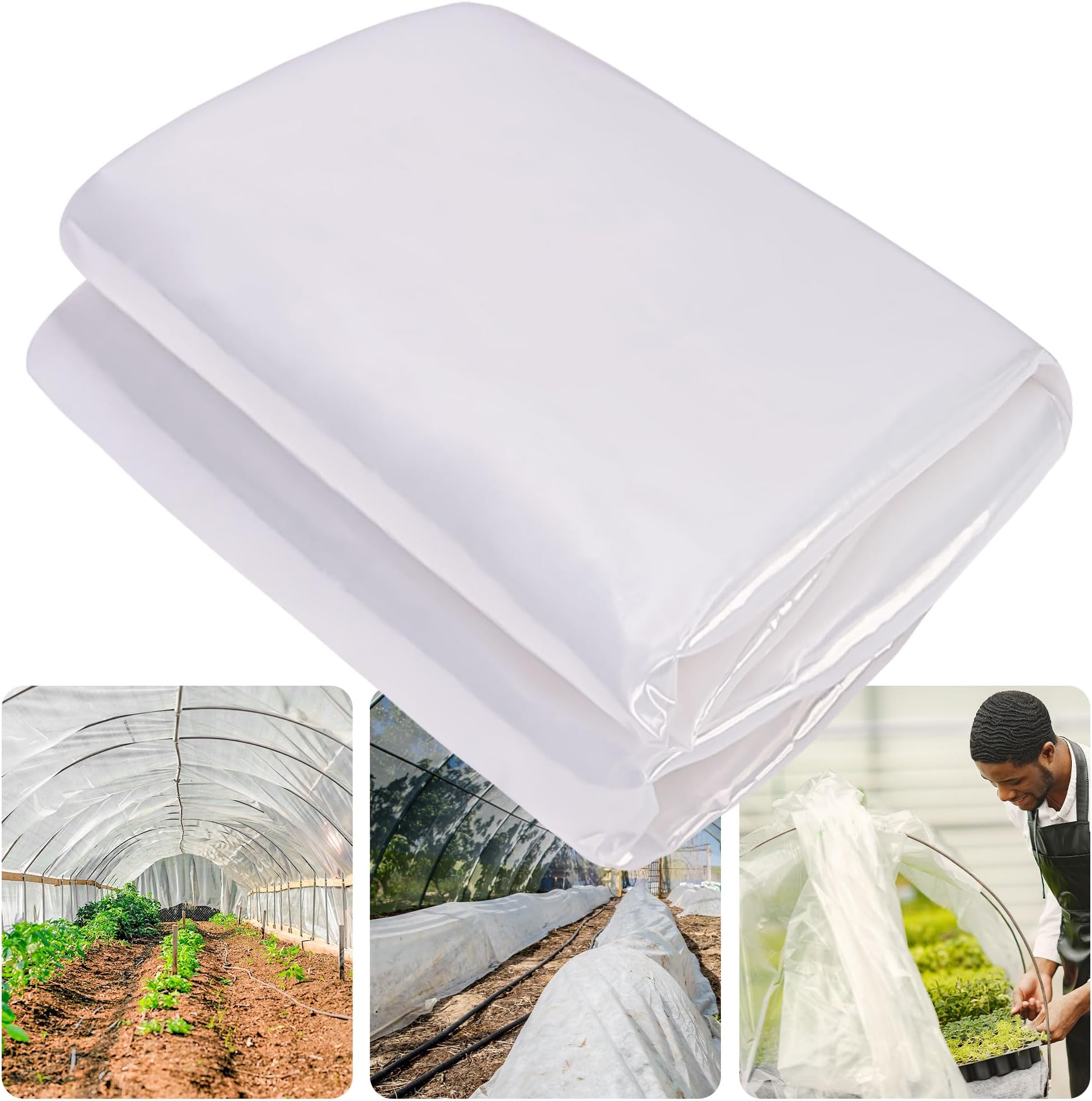 6 Mil Clear Greenhouse Plastic Sheeting,Transparent Plastic Film for Greenhou...