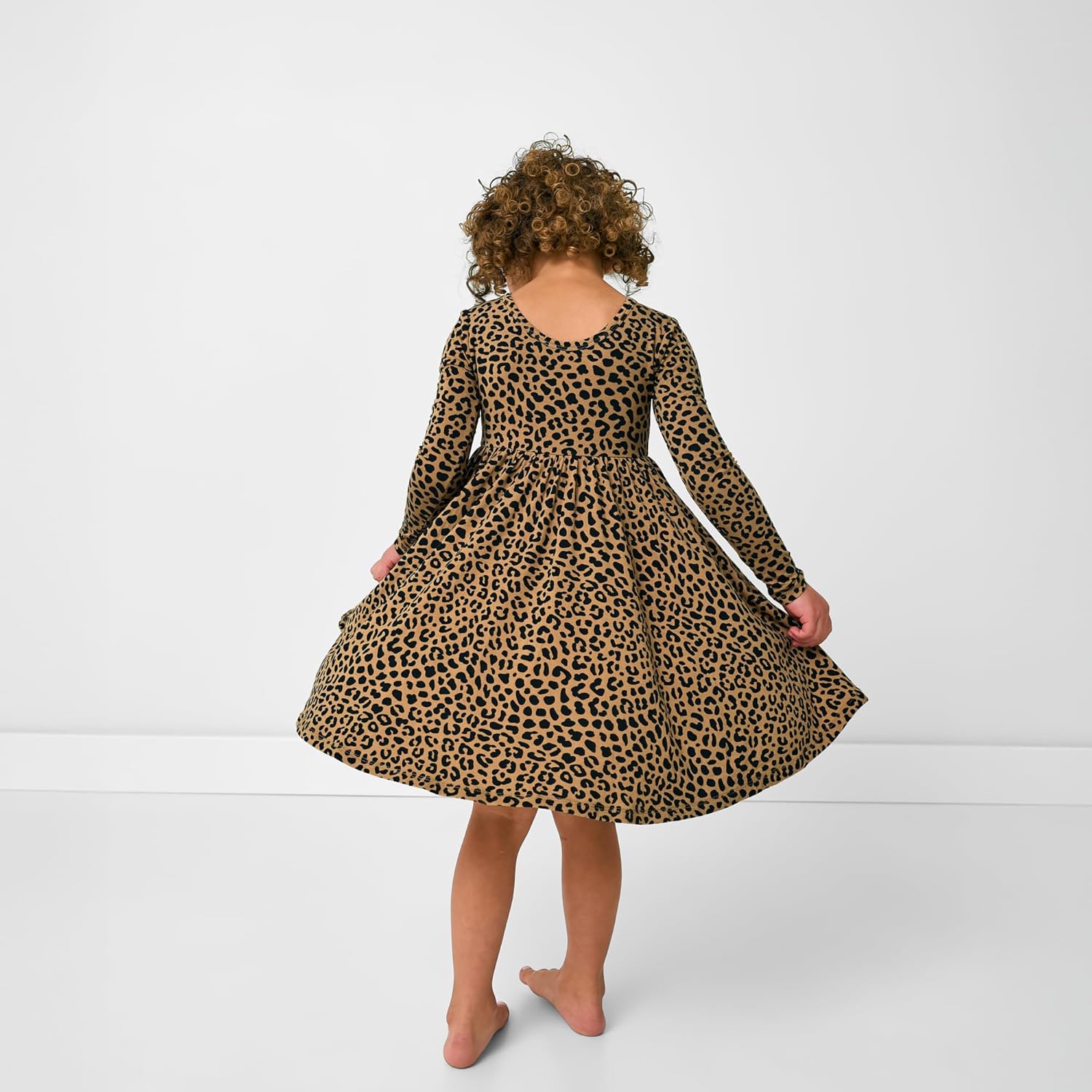 Little Sleepies Long Sleeve Twirl Dress for Girls - Viscose from Bamboo Toddler Dresses w/Pockets & Tagless Comfort - Image 6