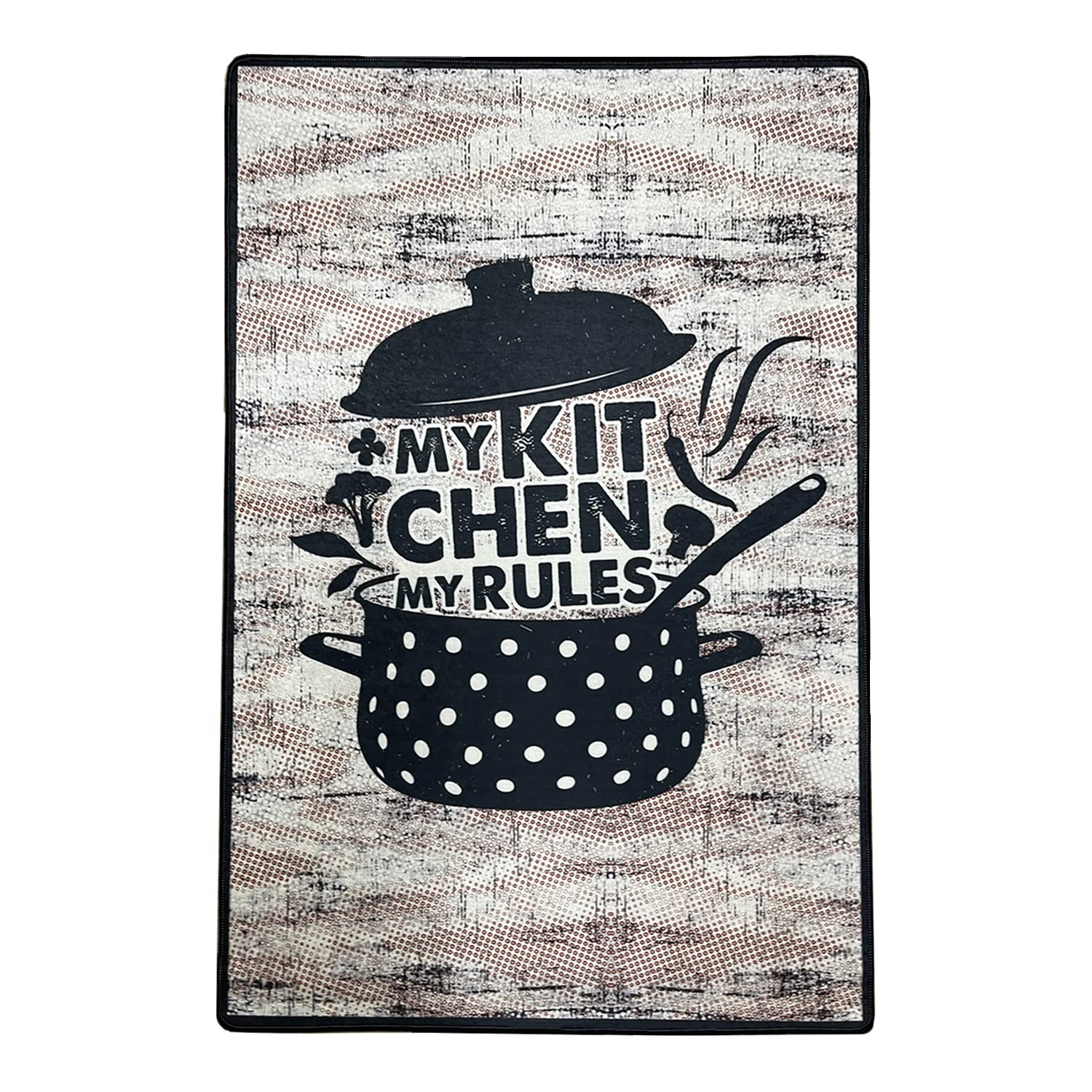 Keukenloper - Loper keuken - De roze boomgaard - Vincent van Gogh - Zwart - Wit Keukenloper - Loper keuken - De roze boomgaard - Vincent van Gogh - Zwart - Wit
