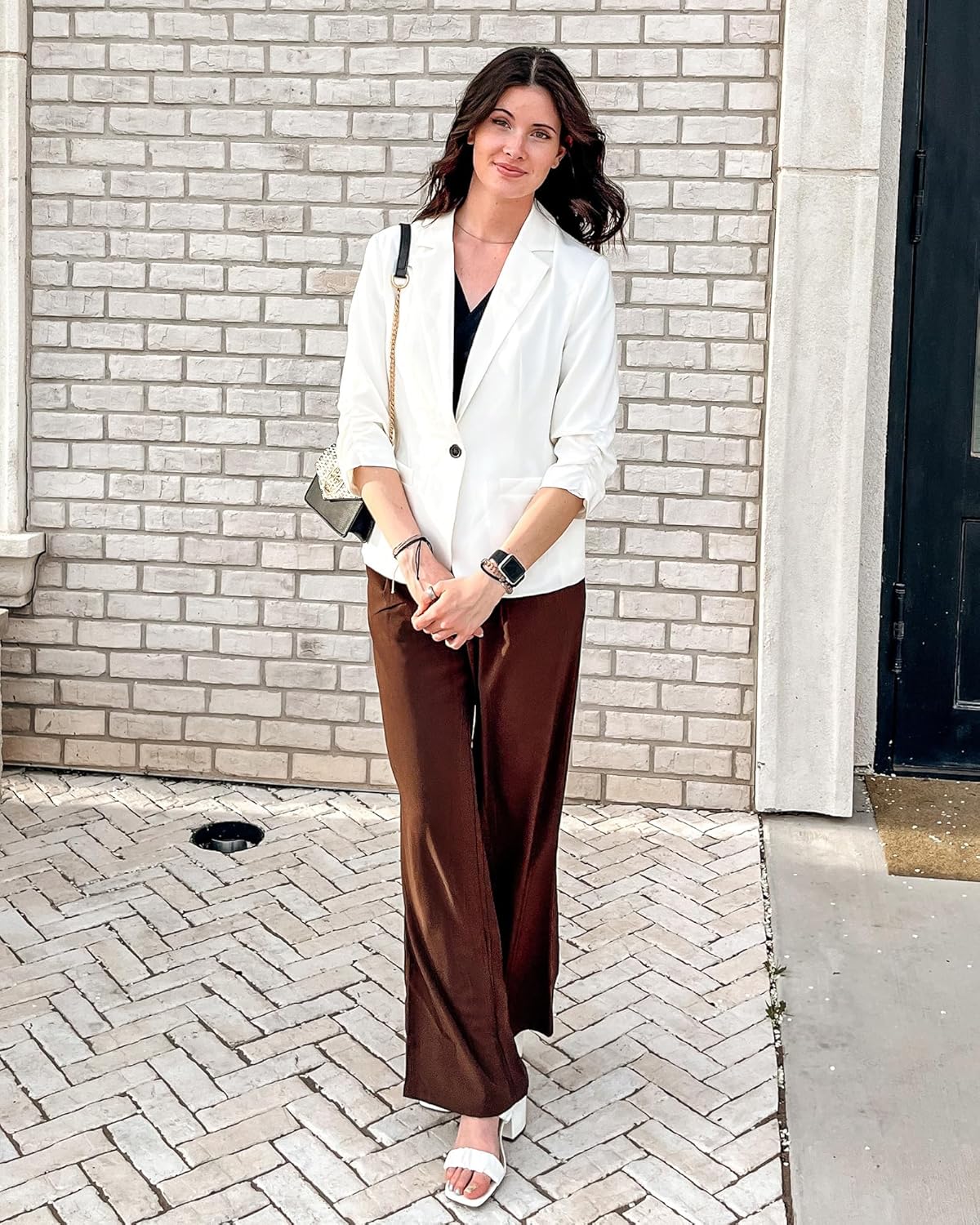 LookbookStore Blazers for Women Suit Jackets Dressy 3/4 Sleeve Blazer Business Casual Outfits for Work - Image 7