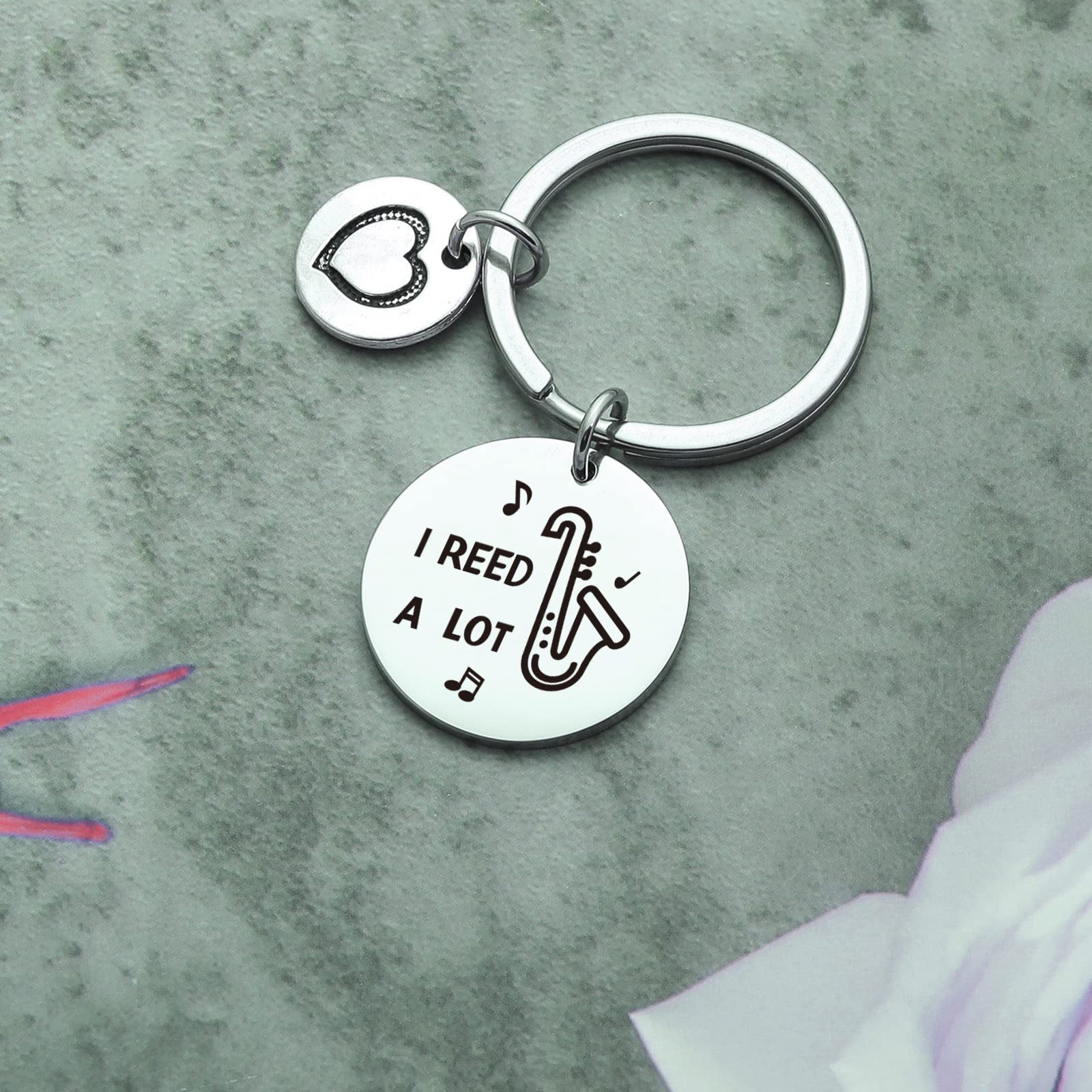 Saxophone Keyring Jazz Music Lover Keychain Best Friend Keychain Musician Keyring Sister Gift