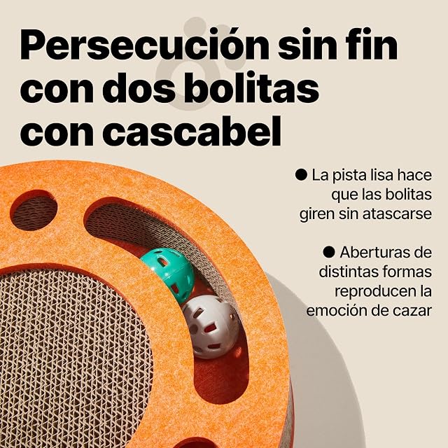 Foto 3 de 6 de Rascador para gatos con pista de pelotas con cascabel