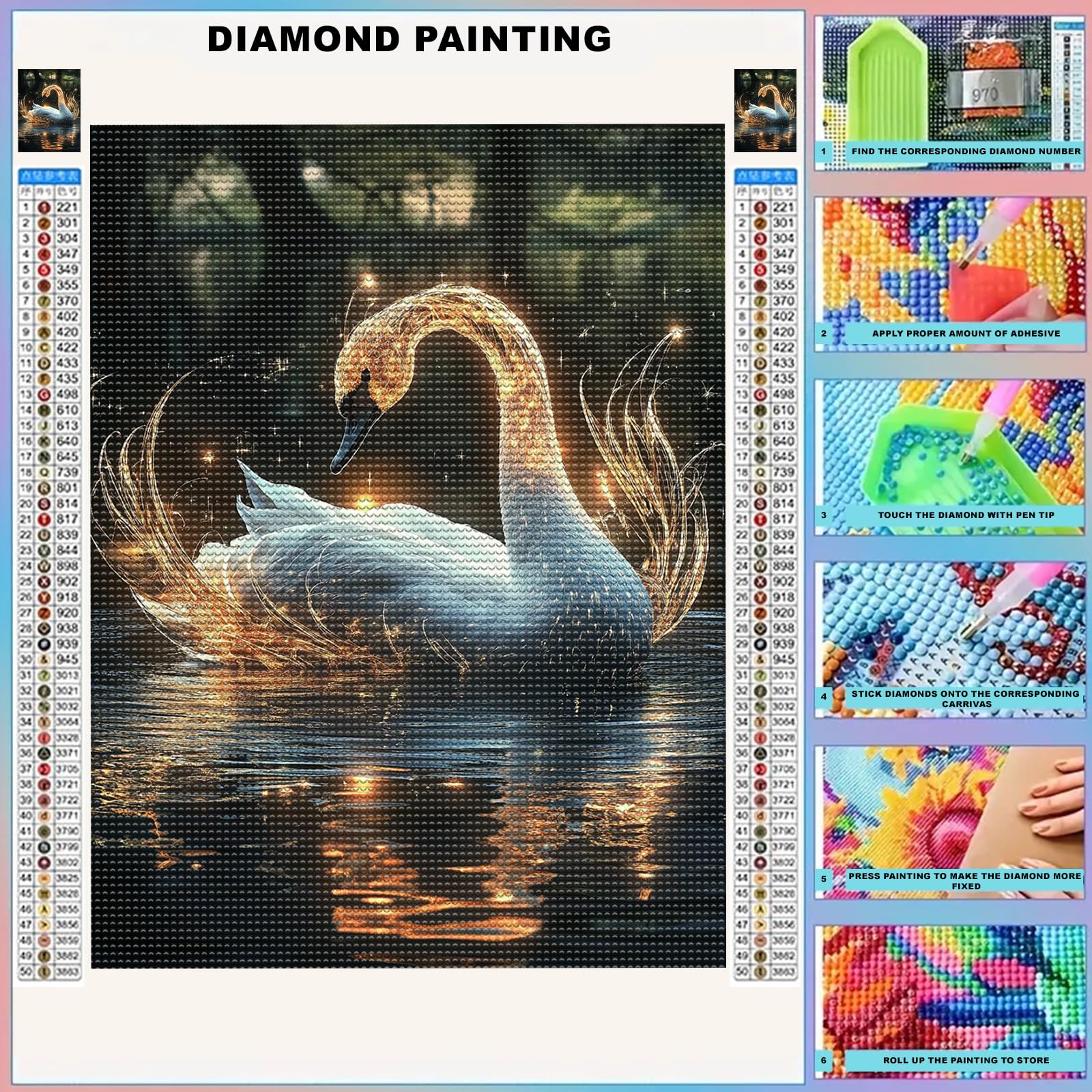 ダイヤモンドアートクラブ Swan Pond Swan Pond – Diamond Art Club