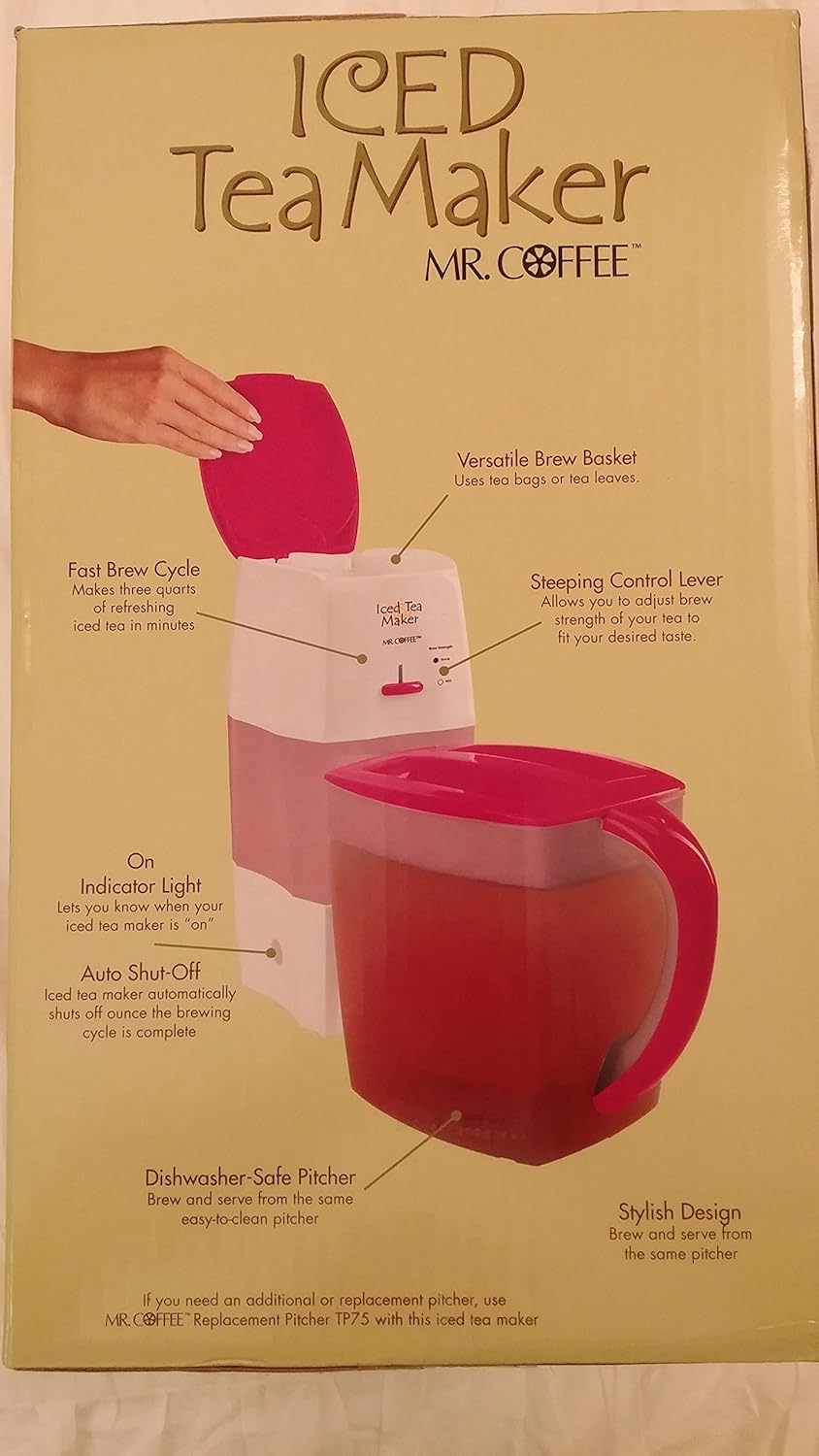 Mr Coffee TM75W Iced tea maker - 3 quart size