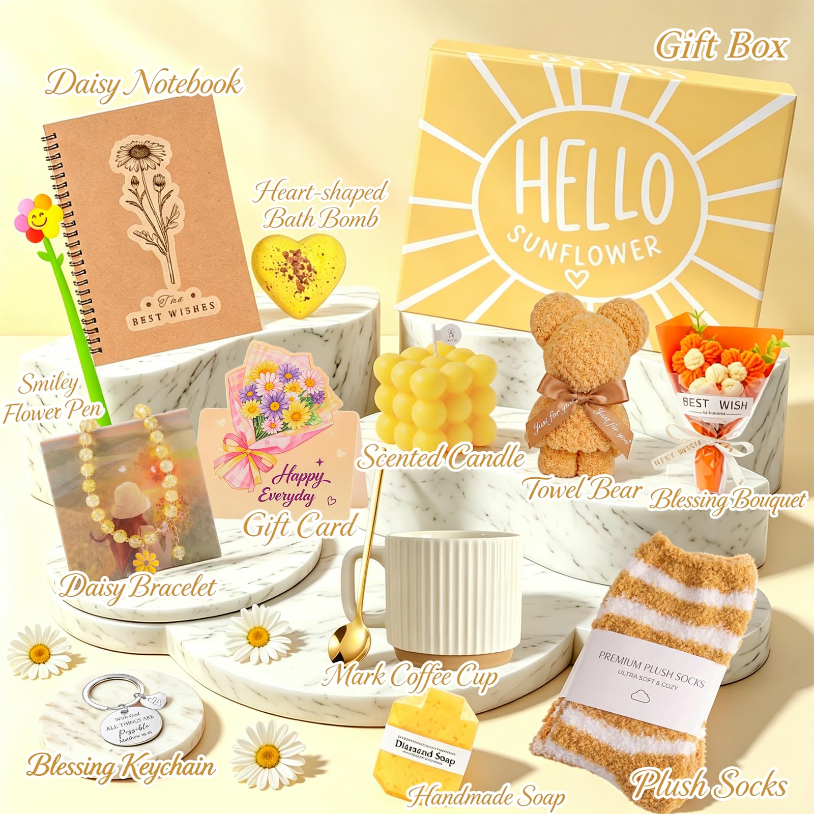 Sunflower Gift Basket - Self Care Spa Set -2