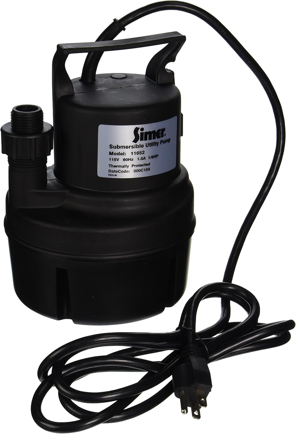 Simer 11652 1/6 HP Submersible Utility Pump, Sump Pumps Amazon Canada