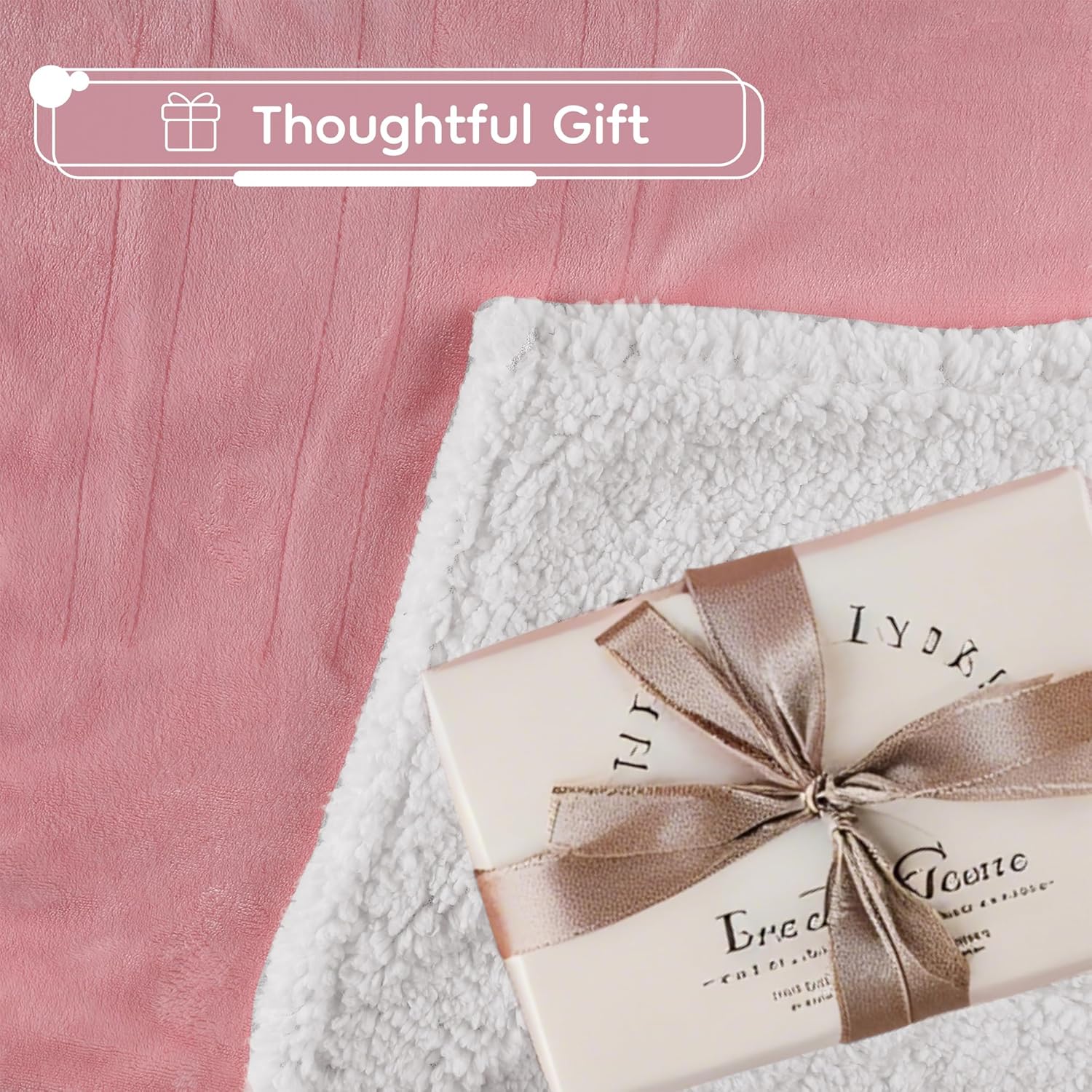 Electric Heated Blanket Throw Size - 50"x60", Soft Flannel Heating Blanket, 4 Heating Levels, 3 H Auto Shut Off, Breathable Warm and Washable for Sofa, Light Pink - Image 5