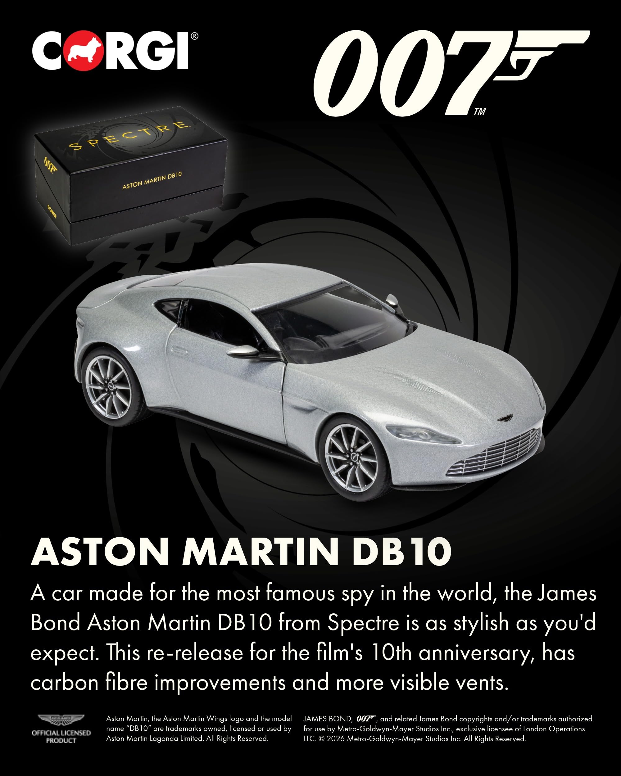 Corgi CC08003 James Bond - Aston Martin DB10 'Spectre' Die-Cast