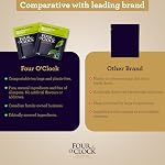 Four O'Clock Thé vert Décodé Bio Fairtrade, Non-Gmo, Kosher, Sans gluten, 80 Sacs à thé