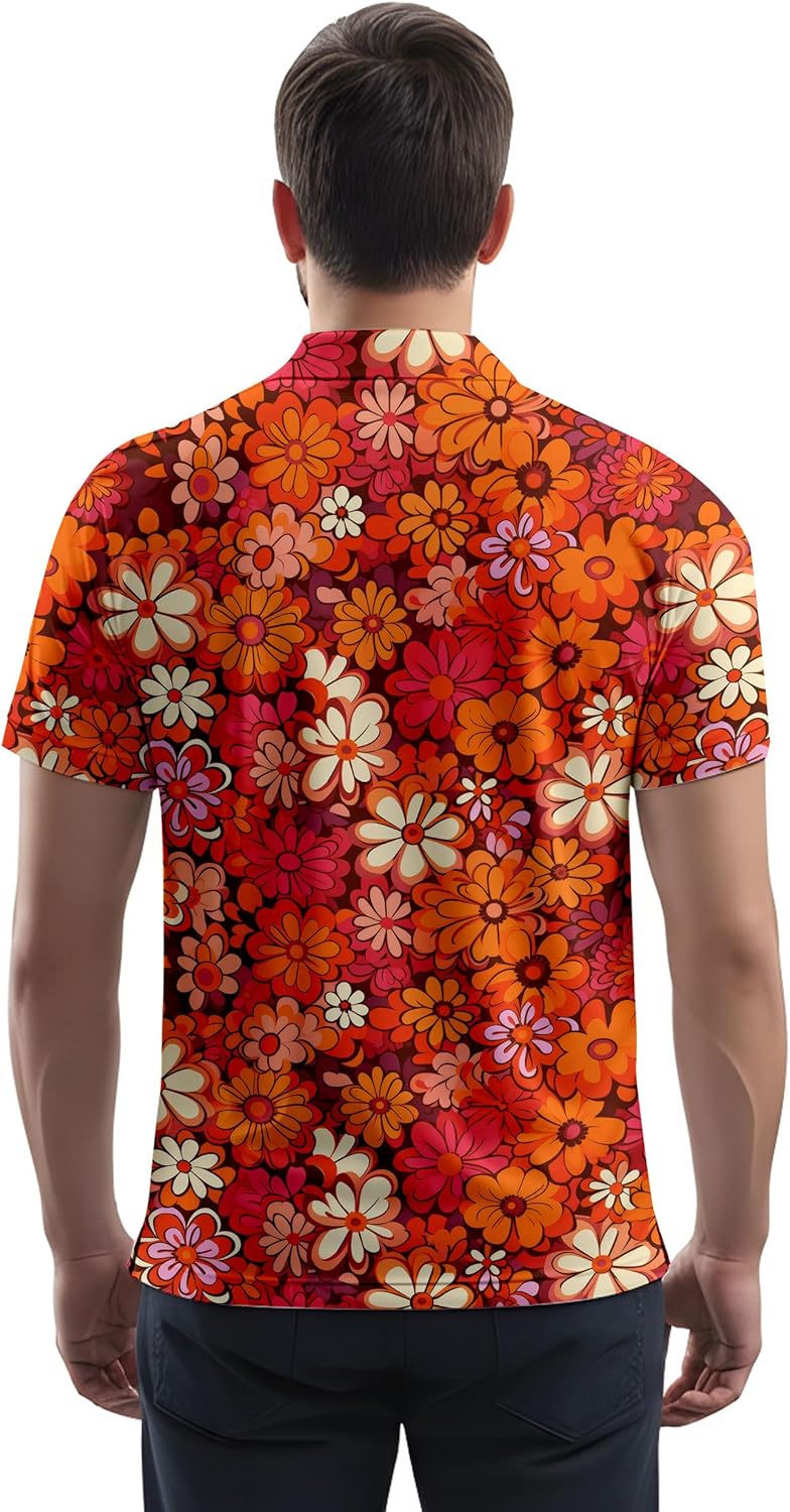 Funny Golf Shirts for Men,Mens Hawaiian Shirts Short Sleeve Novelty Crazy Golf Shirts - Image 2