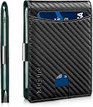RUNBOX Mens Slim Wallet Larger Capacity with 12 Slots RFID Blocking Minimalist Bifold Front Pocket Wallet for Men with ID Window