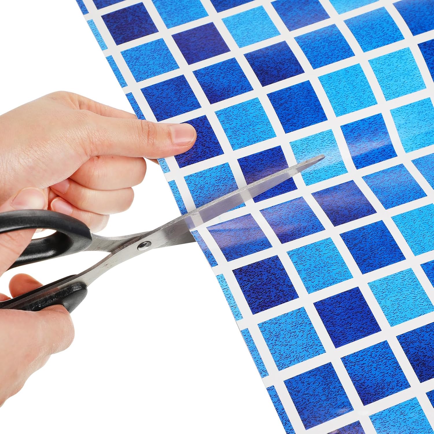 Nuanchu Vinyl Pool Liner Patch Self-Adhesive PVC Repair Patch for Swimming Pools Inflatable Boat(Checkered,12 x 80 Inch)