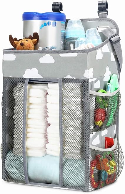 Amazon Magicfly ベビーベッド収納袋 多機能吊り袋 オムツ収納 赤ちゃん 小物収納ケース 折りたたみ 大容量 出産祝い おむつストッカー ベビー マタニティ 通販