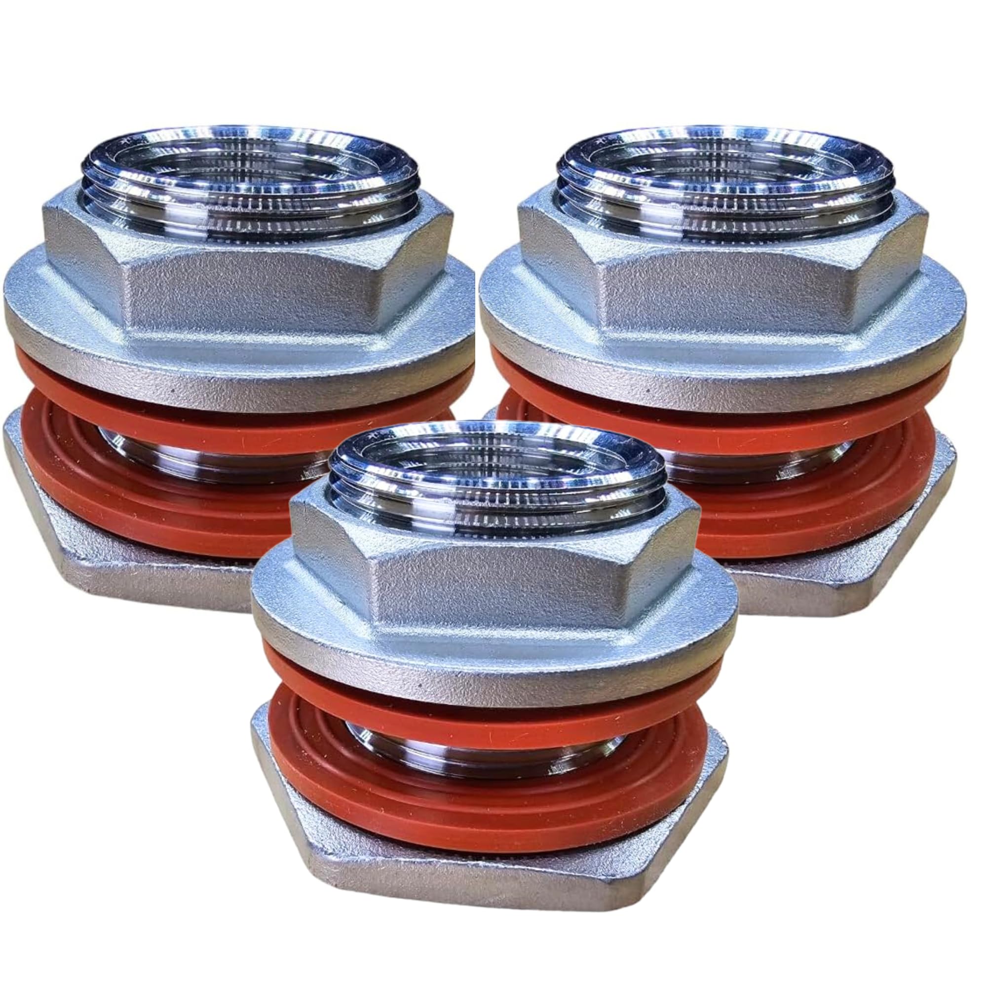 1” NPT SS304 EZ Seal Weldless Bulkhead Buna-N Gaskets(Pack of 3)