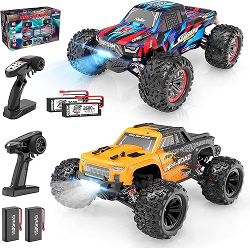 Hosim 110 Brushless RC Cars 68+KMH, 116 RC Car for Adults 52+KMH High Speed 4X4 All Terrains Waterproof Off Road Hobby Grade Large Fast Racing Buggy