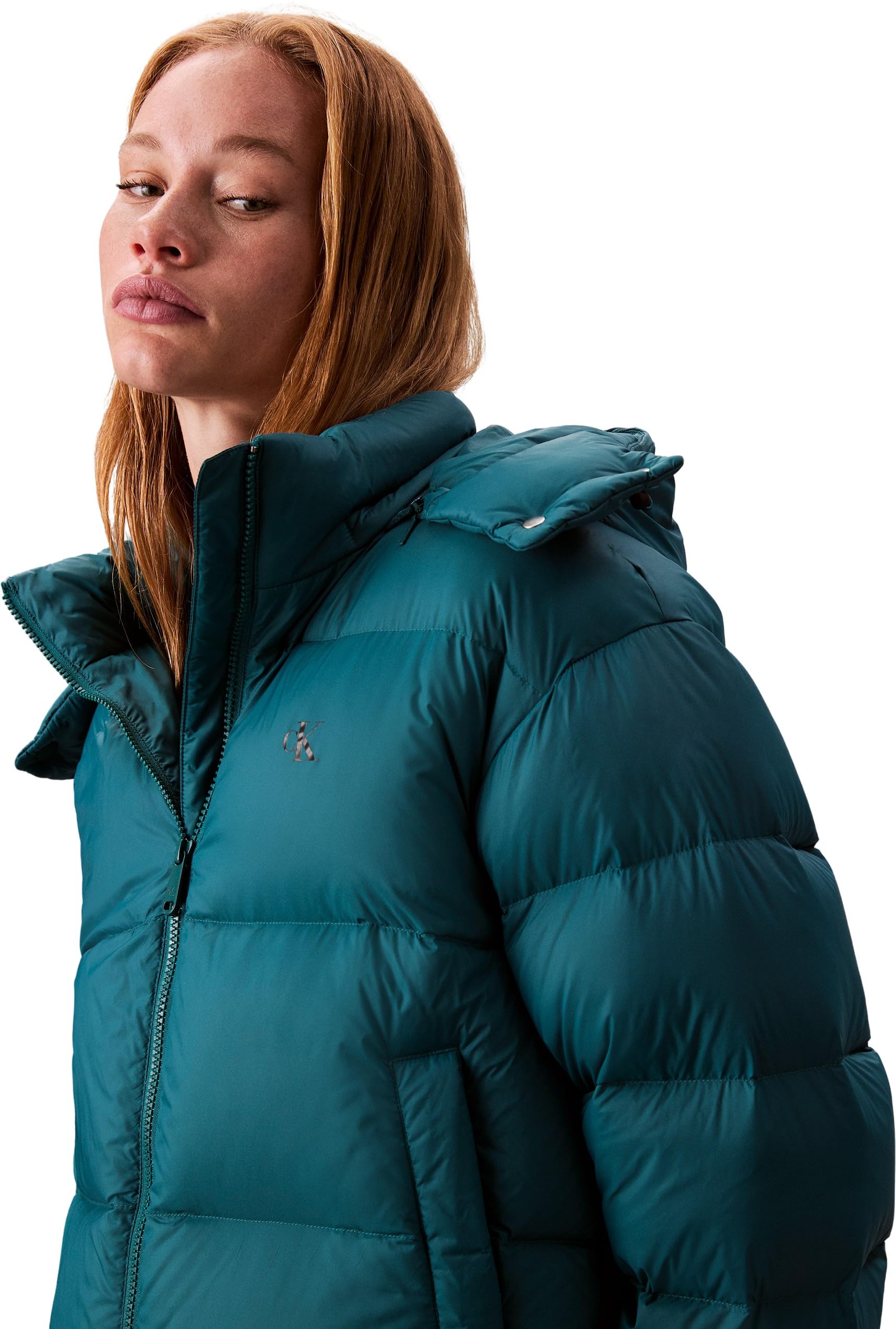 Calvin Klein Donna Piumino Essential Midweight con Cappuccio