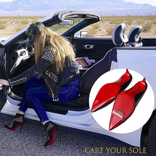 Miniatura 4 de Adhesivo de suela – Protector de suela transparente para zapatos de fondo rojo para tacones de mujer, 4 x 5 pulgadas (paquete de 4), Cristal