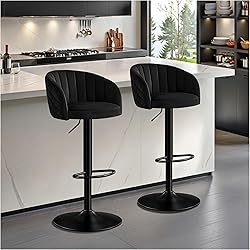 STOOLINK Swivel Bar Stools Set of 2 with Backs and Arms, …
