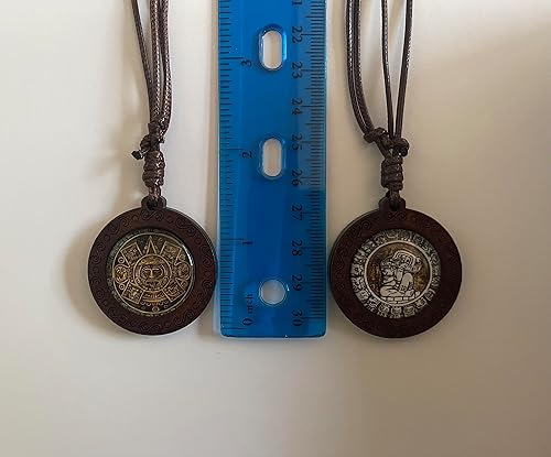 Miniatura 4 de Mayan Necklace and Aztec Necklace Mexican Jewelry Maya Calendar Pendant Art