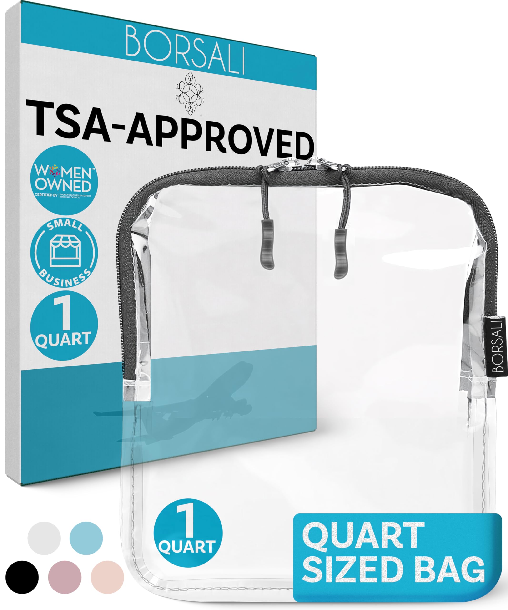 Amazon.com: BORSALI TSA Approved Toiletry Bag - Clear Quart Size