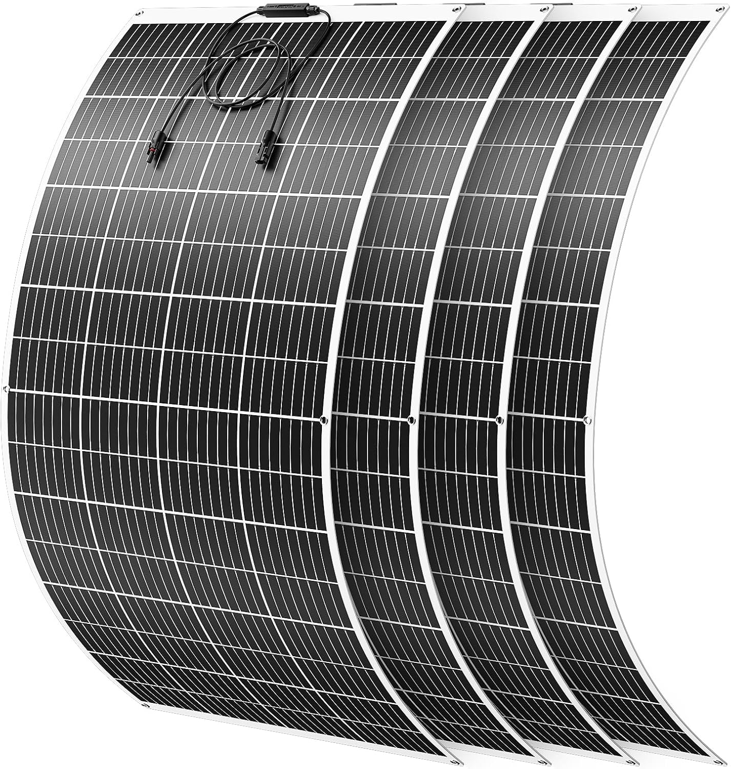 300 watt 300w Flexible Solar Panel Bendable for RV roof 23.5 efficient IP68 Waterproof Boat Curved Ultra-Thin Van RV no Drill Marine Off-Grid Flexible