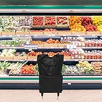 Vista 9 de Bolsa plegable de la carretilla Bolsa de compras plegable con ruedas Carrito de compras plegable Cajón de carro utilitario