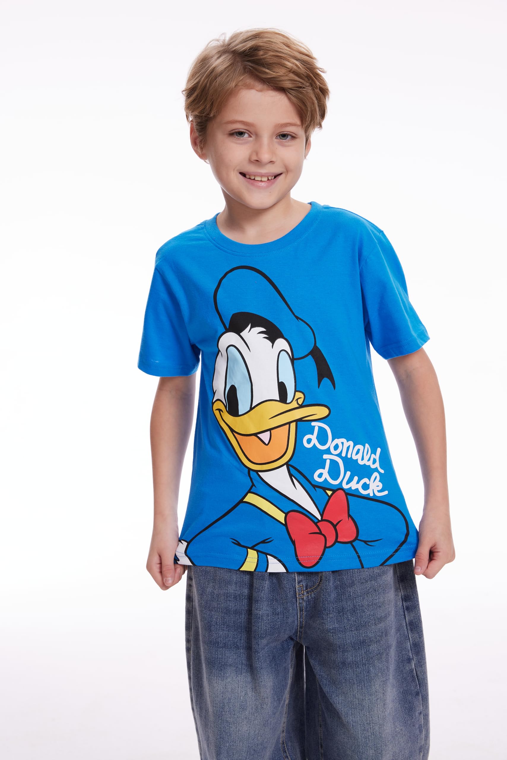 Disney Mickey Mouse & Friends T-shirt dla maluchów i małych dzieci, niebieski, czerwony, żółty, pomarańczowy, 4 sztuki