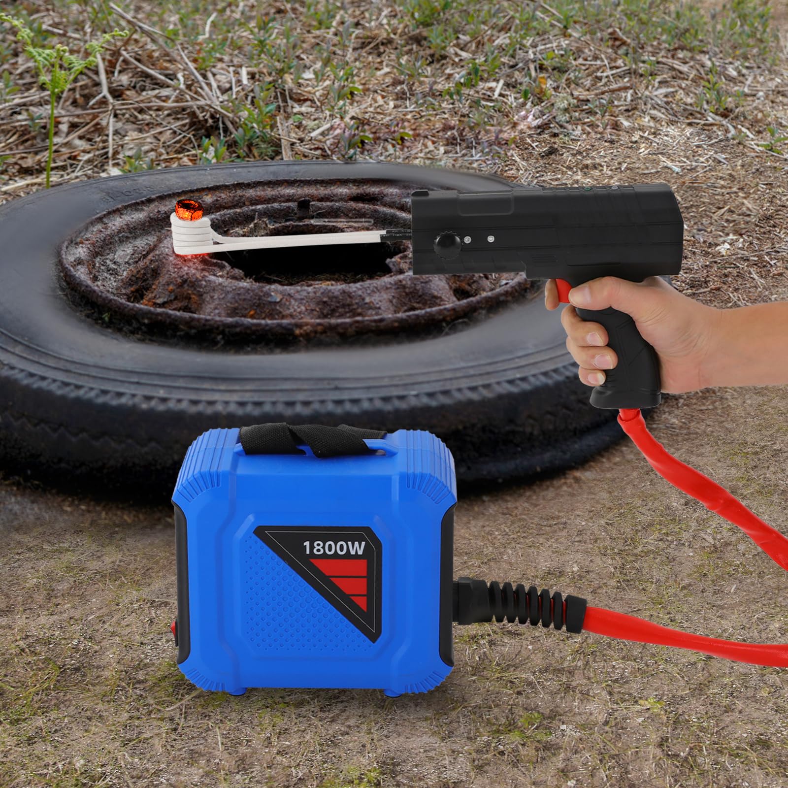 Riscaldatore a induzione magnetico per auto, 1800 W, riscaldamento a induzione magnetico con bobine di riscaldamento per automobili, viti, dadi