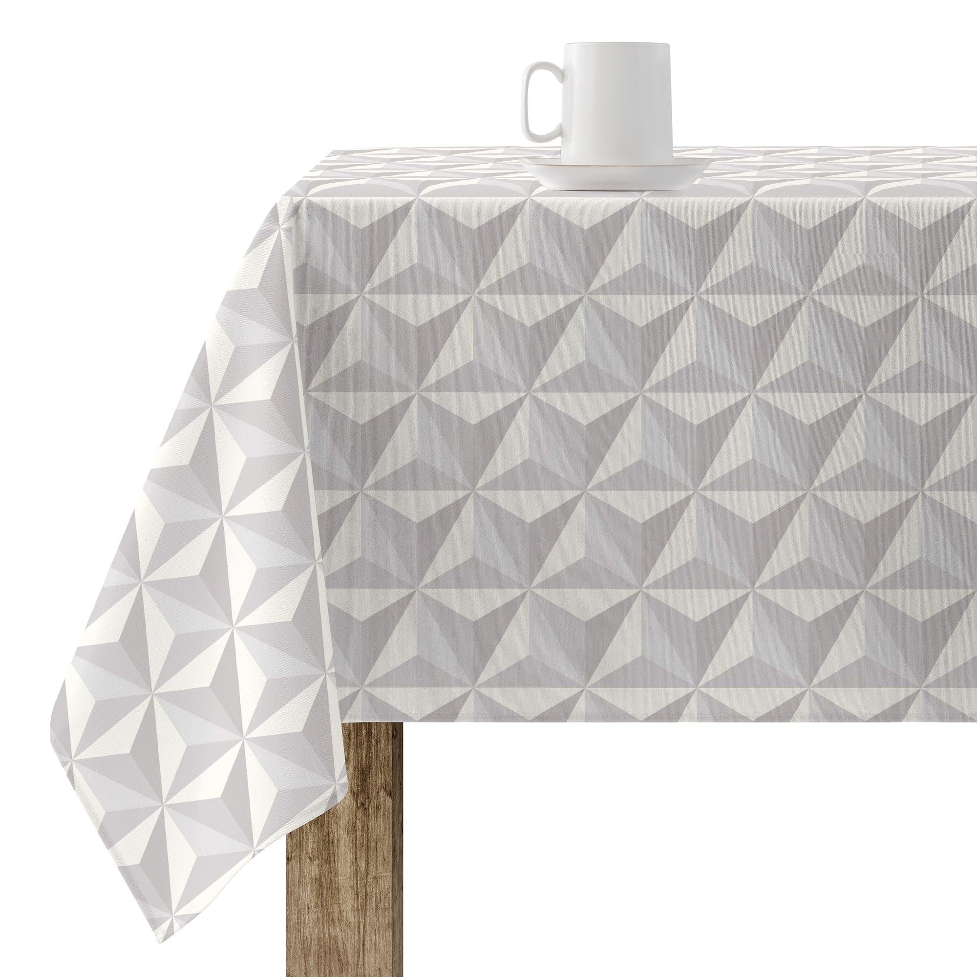 Nappe anti-taches 250x140 cm en coton bio imprimé multicolore Belum P19-3