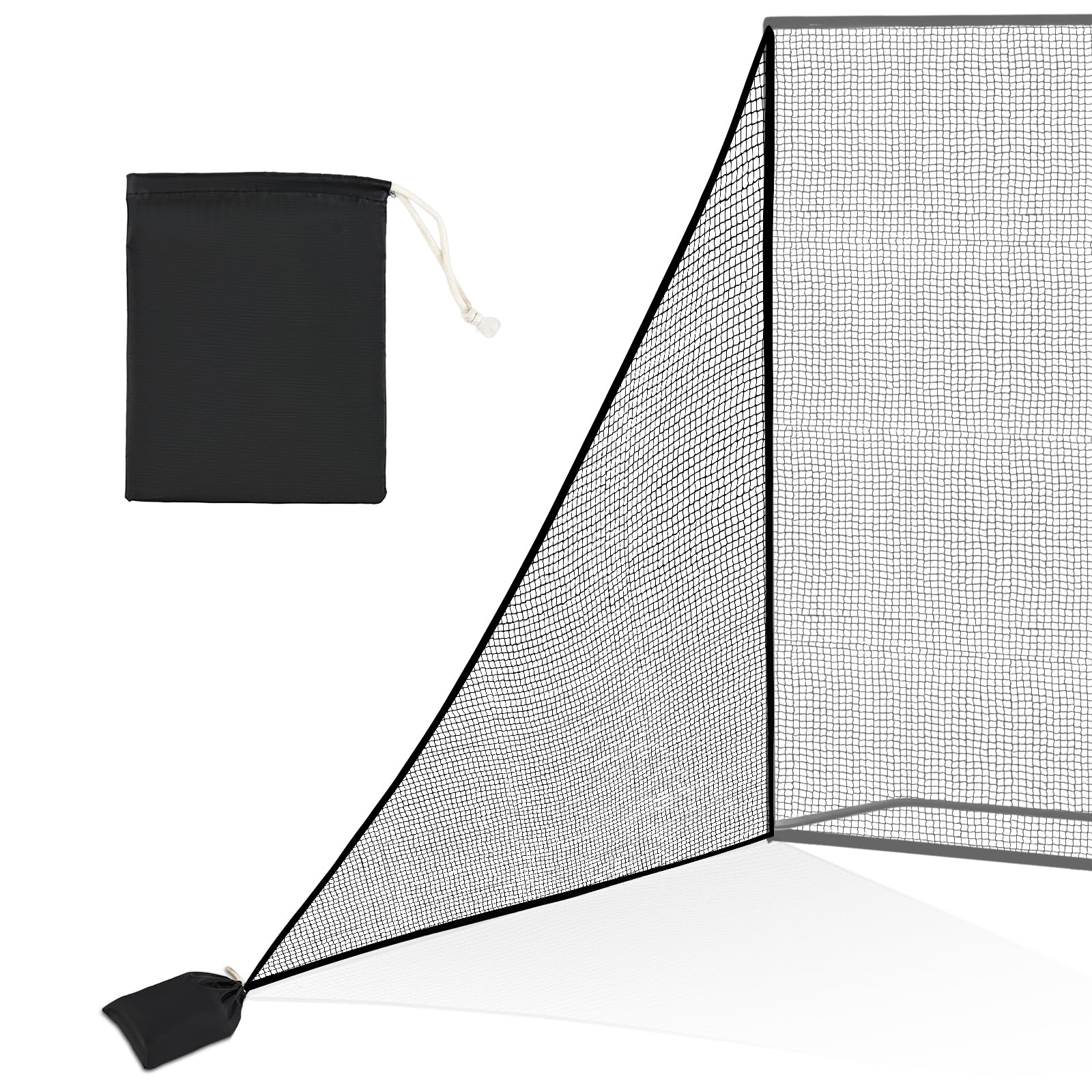 Golfschlagnetz, Schaft-Netzbefestigung, 2,8 x 3,4 x 2,1 m, robustes Seitennetz, Barrierennetz für Golf, Baseball, Hockey mit Sandsack