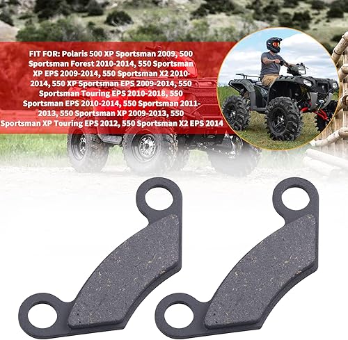 Miniatura 5 de Pastillas de freno delanteras y traseras compatibles con Polaris Sportsman 850 800 550 500 X2 XP Touring 2009 2010 2011 2012 2013 2014 2015 2016