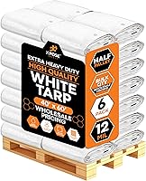 Vista 47 de Xpose Safety Lona protectora de polietileno plateado resistente de 5 x 7 pies - Funda protectora multiusos - Duradera, resistente al agua