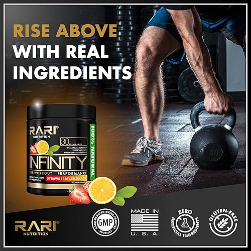 Miniatura 7 de Polvo pre-entrenamiento 3-en-1 para energía enfoque y rendimiento RARI Nutrition infinity 1