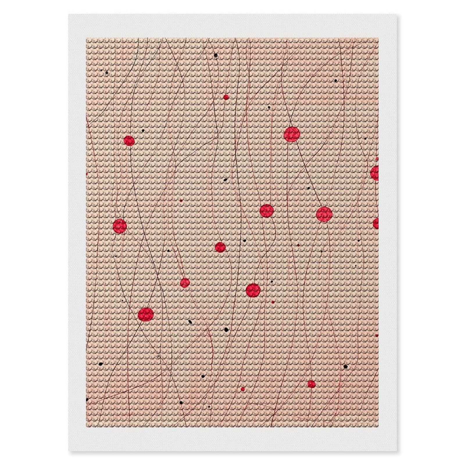 Light Peach Pattern Diamond Art Kits for Adults, DIY 5D Diamonds Painting Kits for Beginner, Round Full Drill Diamond Dots Painting, Diamonds Pictures Gem Art and Crafts Wall Decor 12"x16"