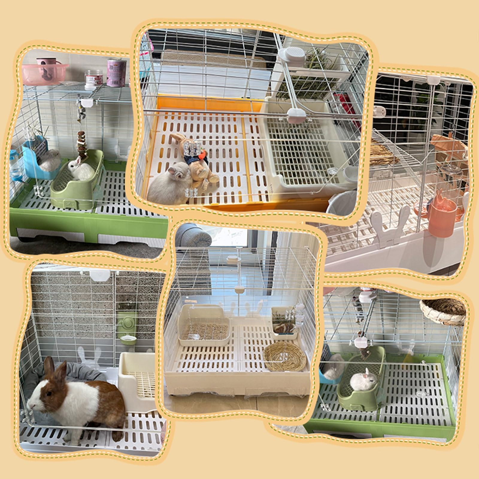 Gabbia per piccoli animali, conigliera, habitat interno per porcellini d'India, furetti, cincillà e gattini