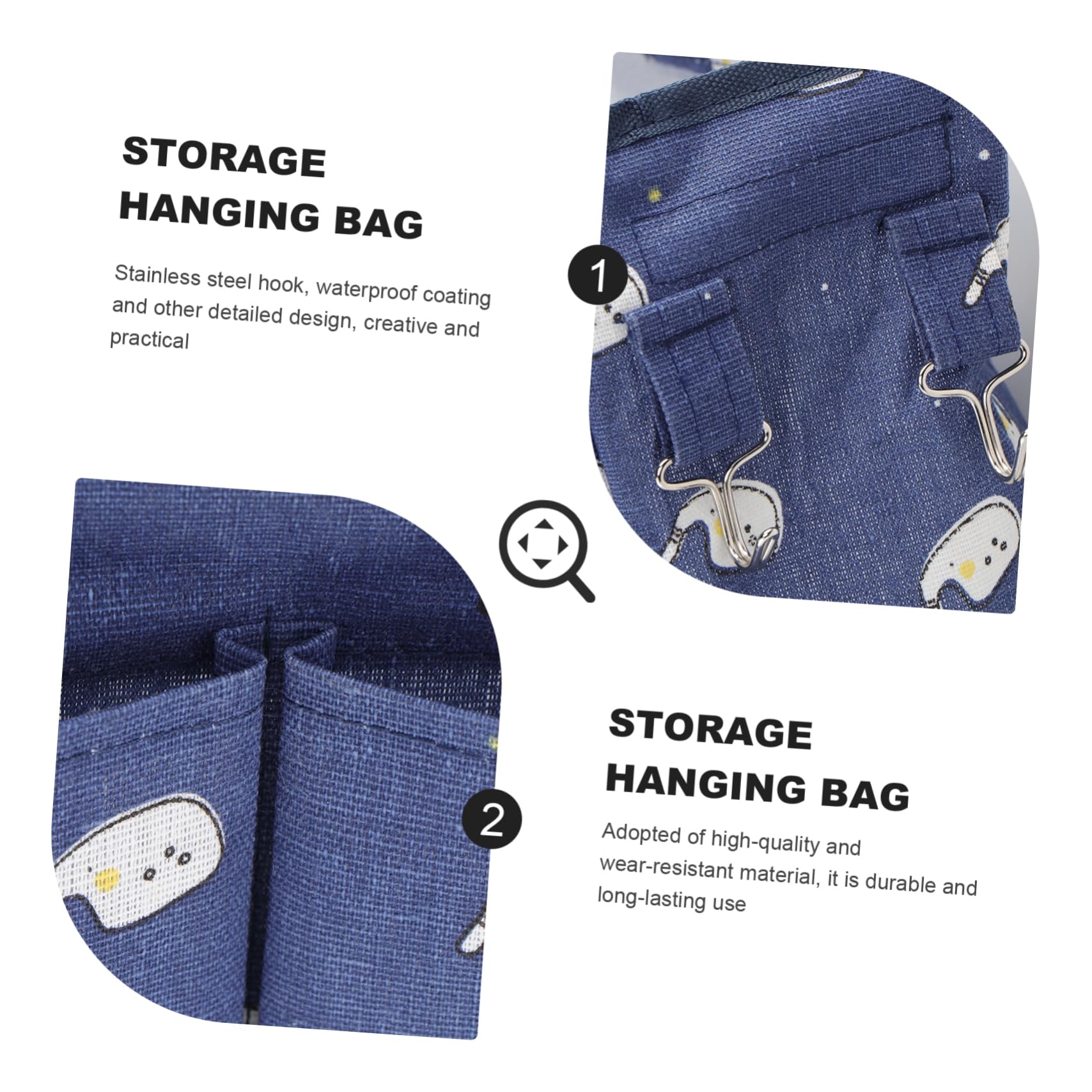 Alipis 2pezzi Borsa Da Appendere Imitazione Lino Organizer Versatile Per Camera Da Letto e Dormitorio Con Gancio Design Pratico e Capiente Elefante