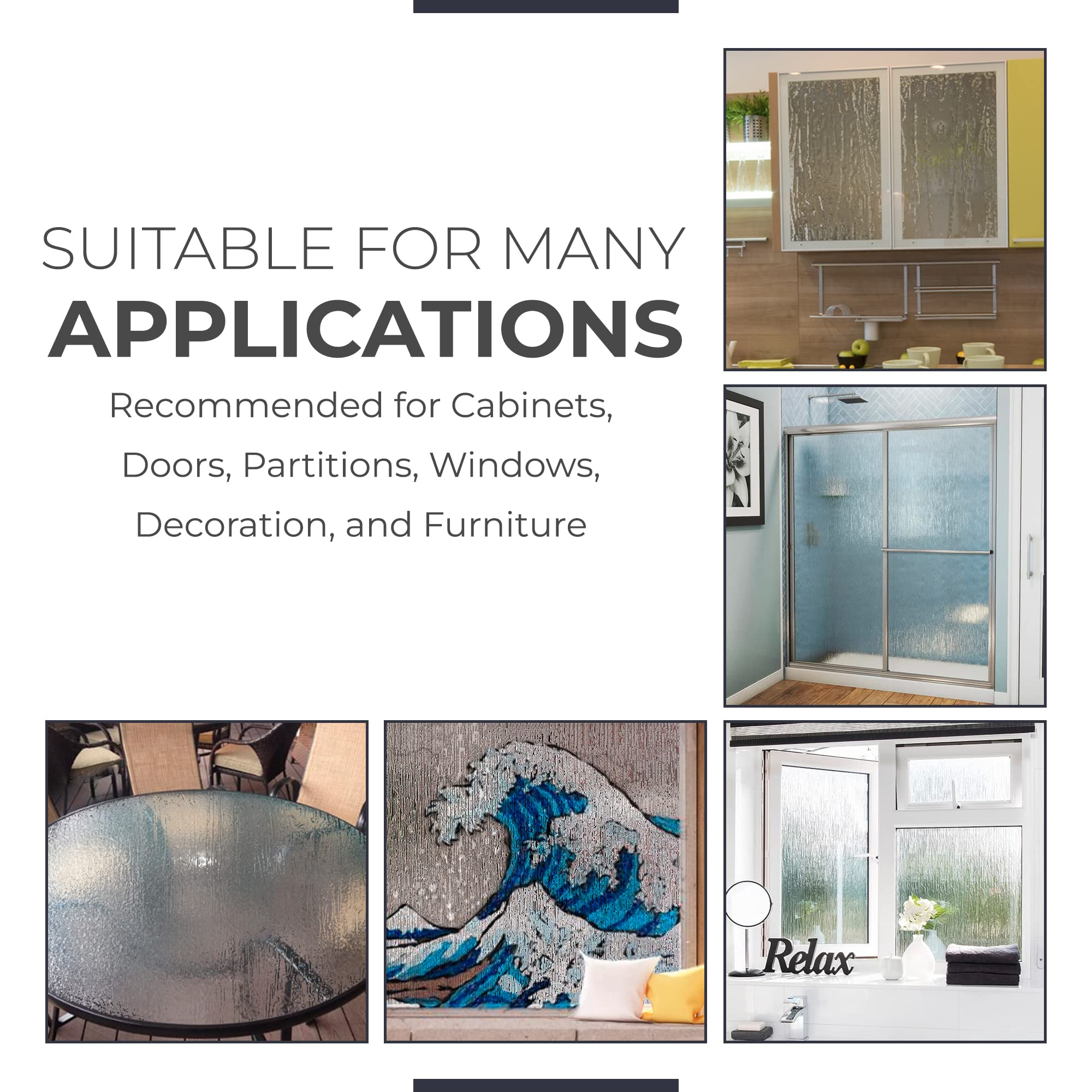 Fab Glass and Mirror Custom Cut Tempered Rain Glass 3/16