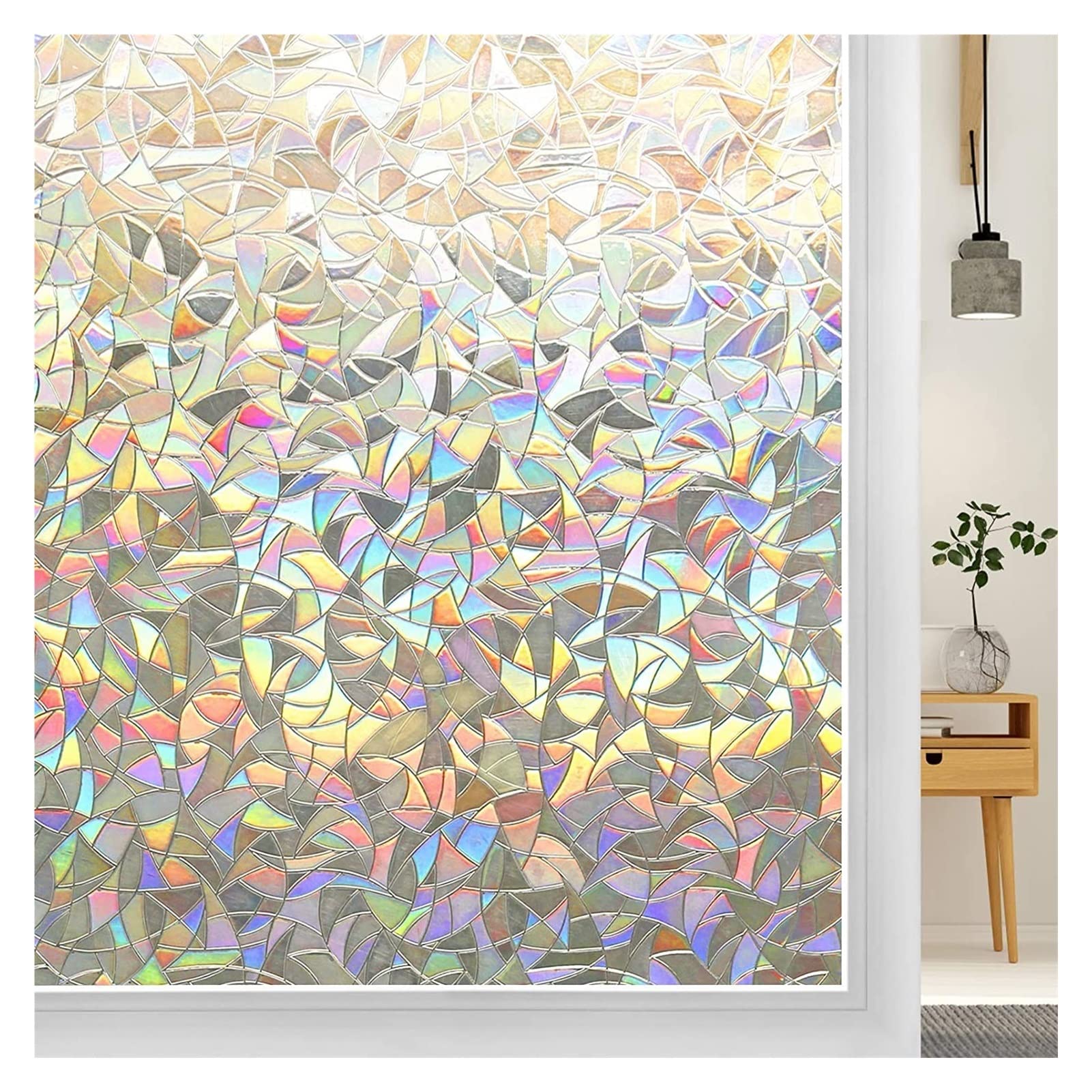 Window Film Window Film Opaque Stickers for Glass Windows Self-Adhesive Sun Blocker Anti Static Cling for Home(Beige,75x200cm)