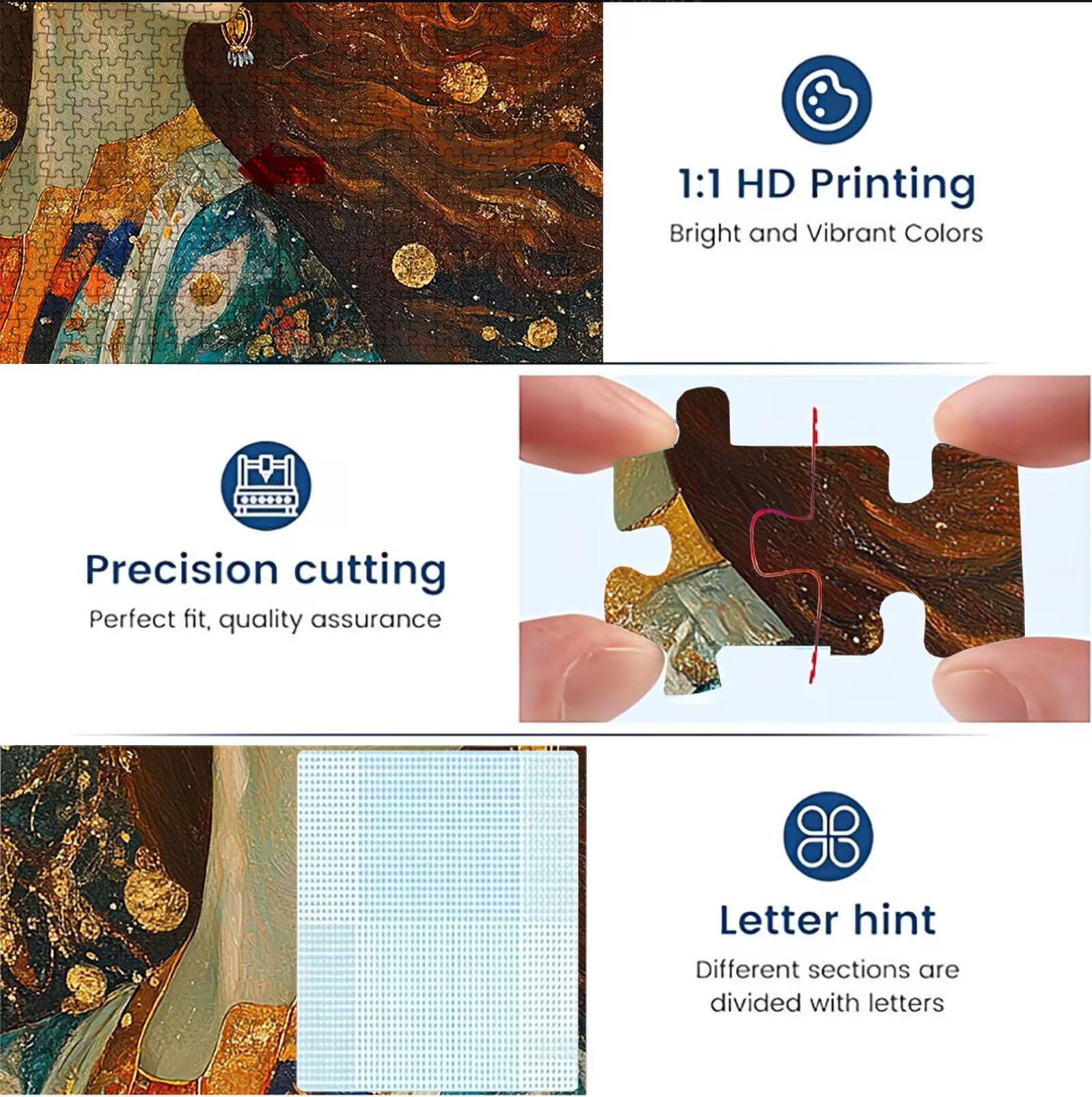 Puzzle astratto Donne(5), Puzzle Adulti 3000 pezzi, Puzzles Legno con Squisita Scatola di Imballaggio, Rompicapo per Esperti con Incastro Perfetto, Stampa Alta Definizione, Regalo per Adulti W3H-663