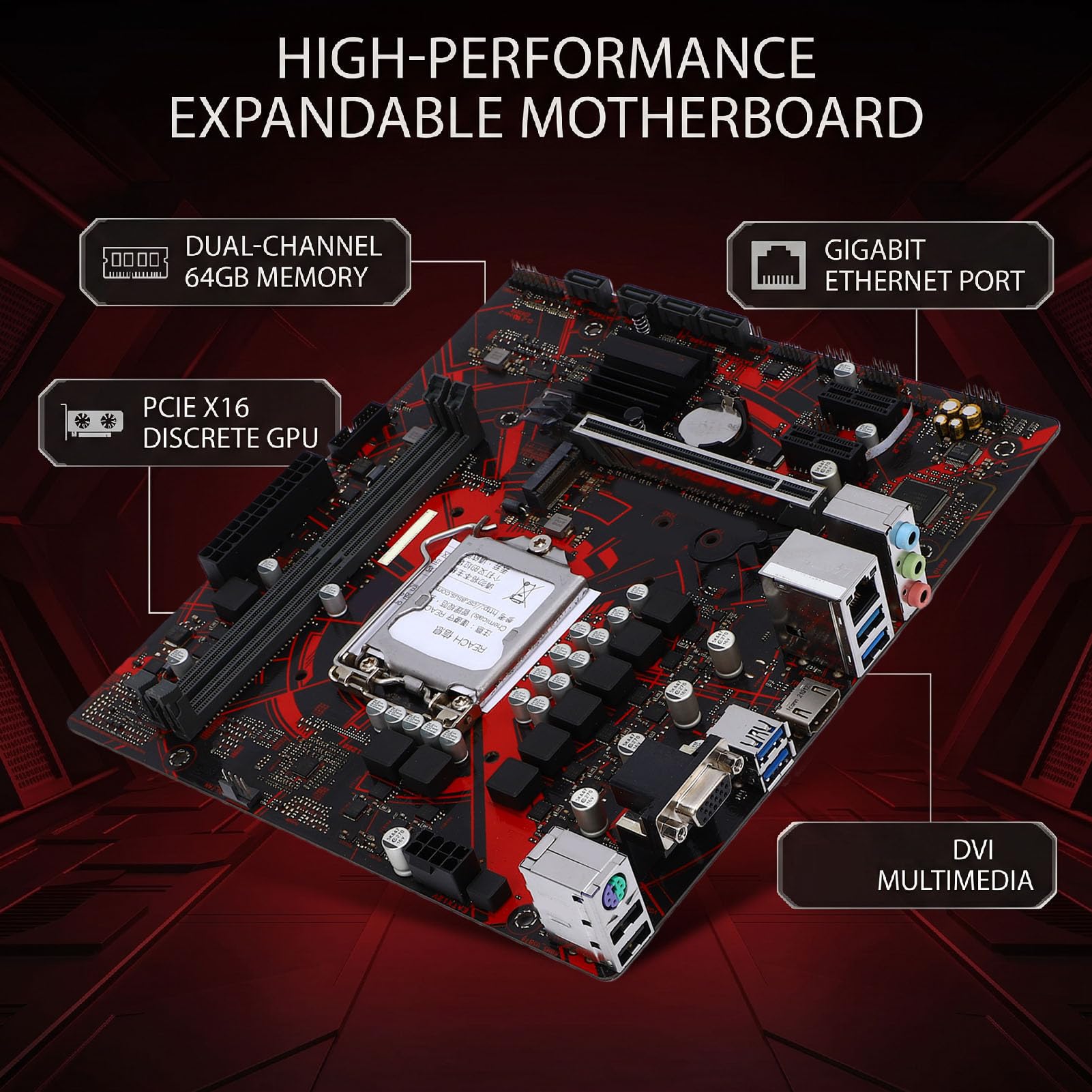 Jectse Scheda Madre Micro ATX per LGA1200 10th, DDR4 64 GB 2933 MHz