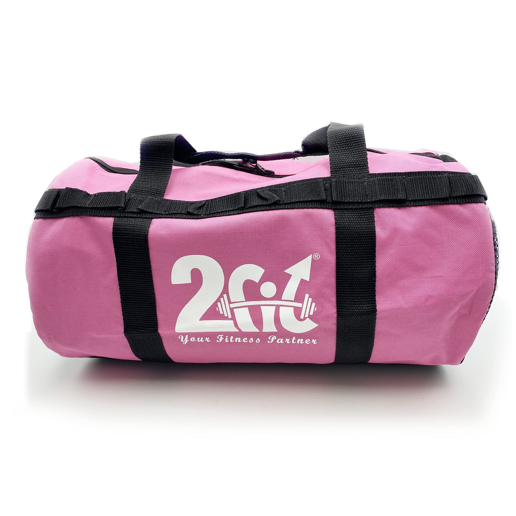2Fit Your Fitness Partner25L Sports Gym Yoga Duffle Bag with Shoulder Strap, Lightweight Cabin Luggage Water Resistant Nylon Shoes Compartment Travel Weekender Bag for Unisex (Pink)