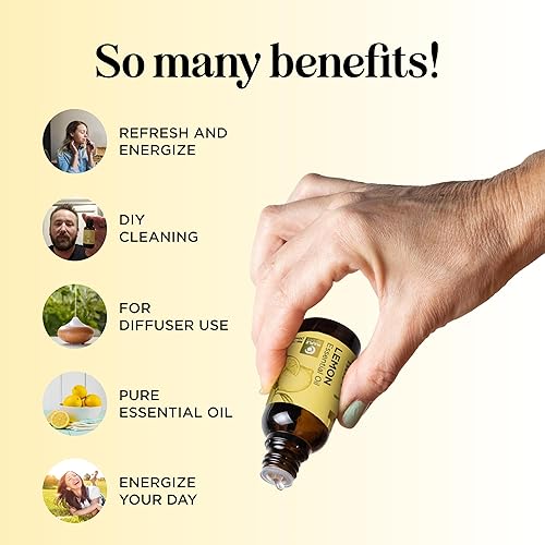 Miniatura 2 de Aceite esencial de limón puro para aromaterapia, aceite esencial refrescante de limón para el cabello, la piel y las uñas, y aceite esencial de