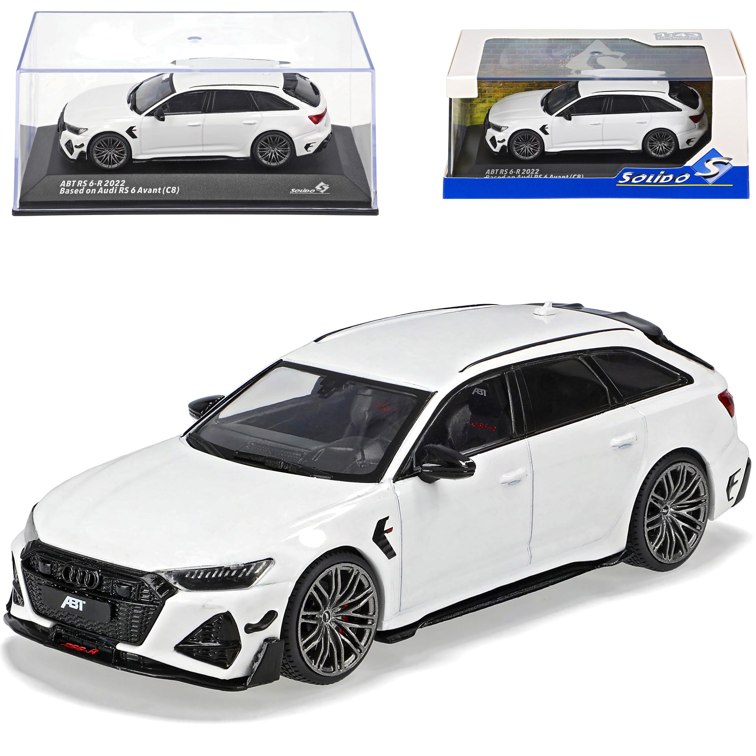 Generisch A*U*D*I A6 RS6 ABT 6-R C8 Avant Kombi Ibis Weiss Modell Ab 2018 1/43 Solido Modell Auto