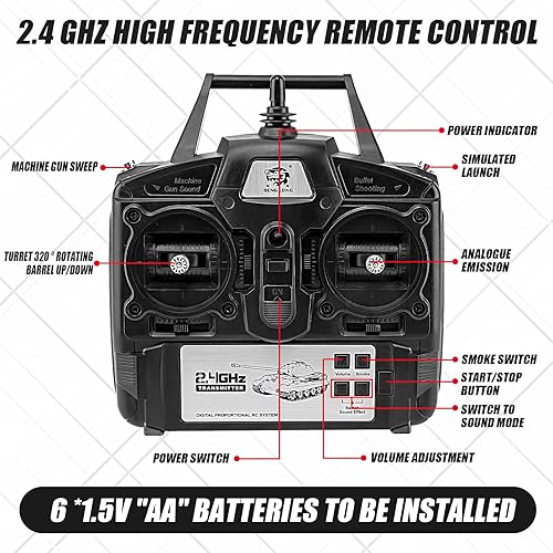 Miniatura 7 de Heng Long RC Tank 1/16 Escala 2.4GHz US M1A2 Abrams Army Tank Model, tanques de control remoto con sonido y luz, tanque militar RC todo terreno
