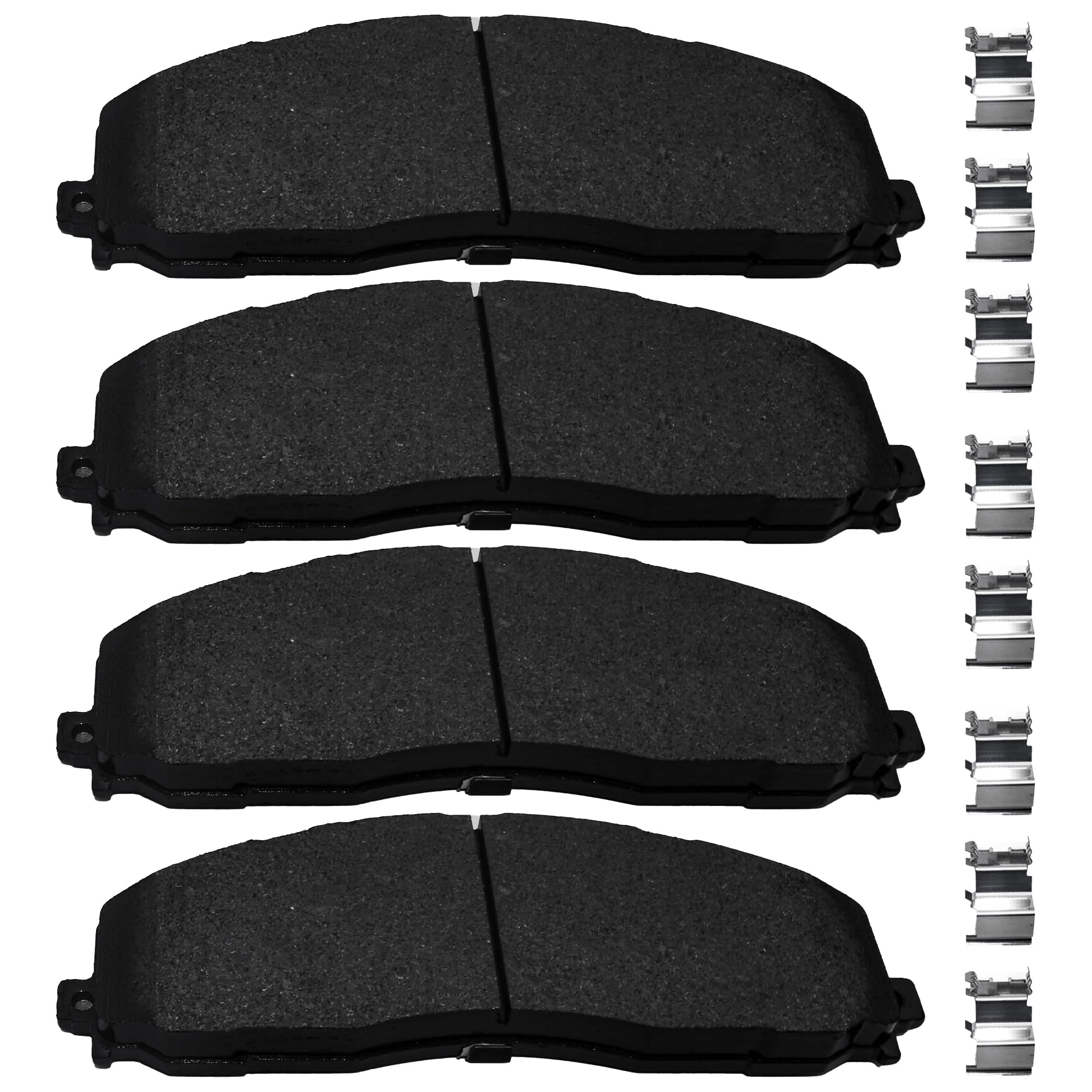 Front Brake Pads Set Compatible with 2013-2021 Ford F-250 F-350 Super Duty 2013-2016 Ford F-450 Automotive Replacement Brake Pads Semi-Metallic D1680
